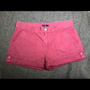 GAP Stonewashed Red Utility Shorts. EUC